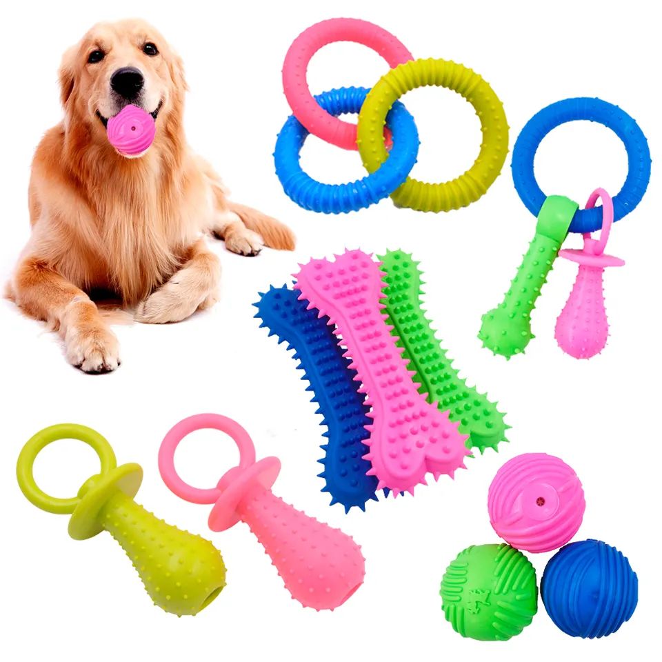 Myk Tpr Tennrengjøring Dog Chew Pet Toy